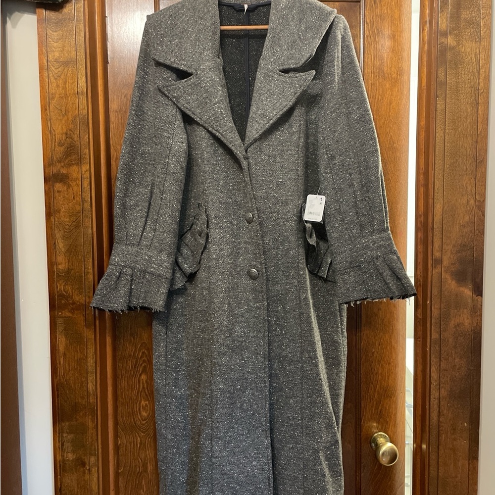 Elegant Gray Long Coat